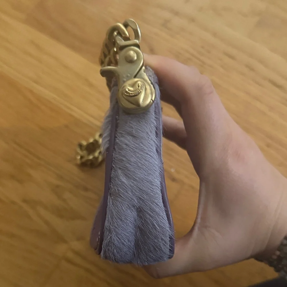 Juicy Couture | RARE vintage y2k purple cowhide hair leather baguette mini bag - Picture 6 of 6